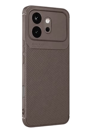 AKLLIBYİ98 Huawei Honor 600 Auto Focus Karbon Kapak - Gri HMNG98