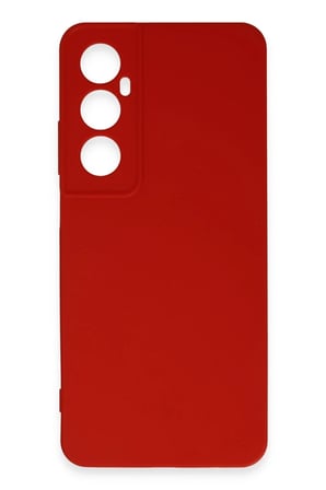 AKLLIBYİ98 Realme C65 Kılıf First Silikon - Kırmızı HMNG98