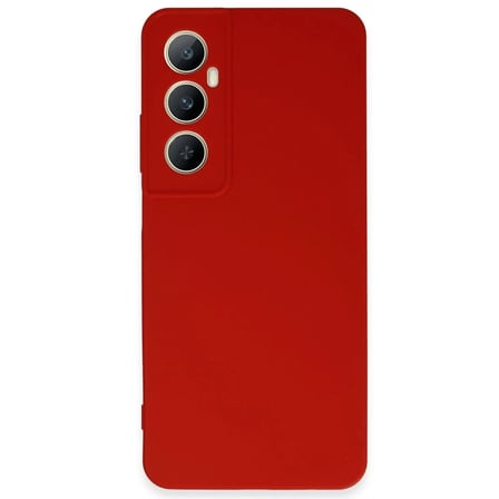 AKLLIBYİ98 Realme C65 Kılıf First Silikon - Kırmızı HMNG98