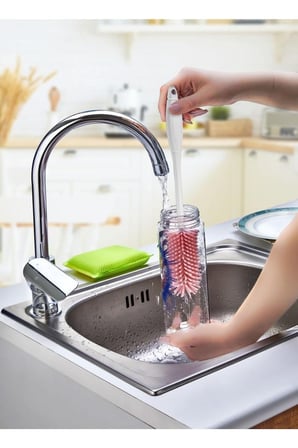 AKLLIBYİ98 Silikon Şişe Biberon Konserve Kavanoz Matara Temizleme Fırçası Çok Amaçlı Temizleme Fırçası Bpa Free HMNG98