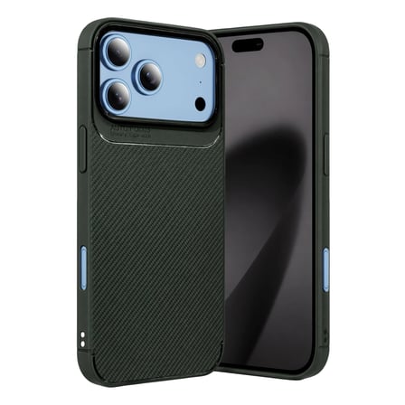 AKLLIBYİ98 Apple İphone 18 Pro Max Auto Focus Karbon Kapak - Yeşil HMNG98