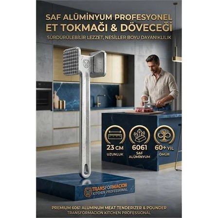 Profesyonel Et Döveceği, Çift Taraflı Saf Alüminyum Et Tokmağı, Et Mühürleme 723160