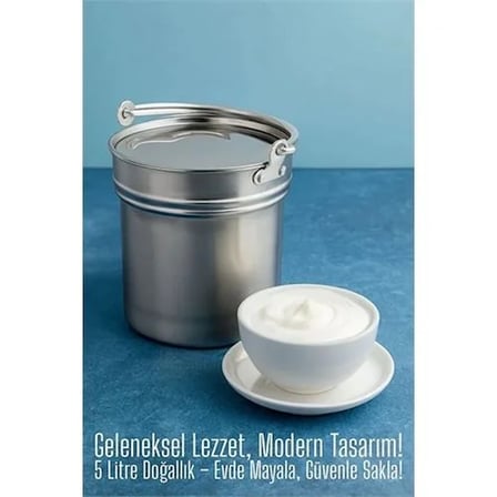 Yoğurt Bakracı – Paslanmaz Çelik 5 Litre | Kapaklı, Hijyenik Ve Dayanıklı 719597