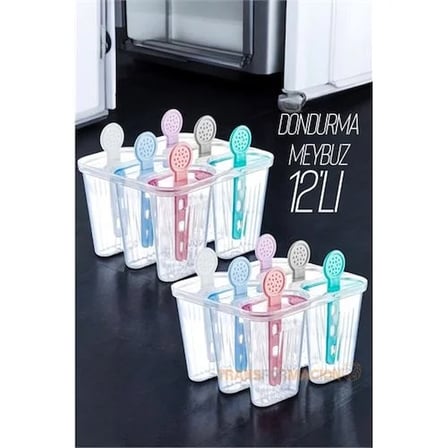 12'Lı Dondurma Ve Meybuz Kalıbı | Sağlıklı Ev Yapımı Atıştırmalık Seti 721453