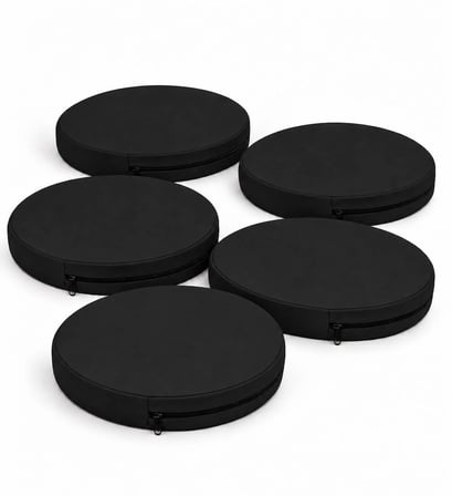 Kreş Minderi Anaokulu Aktivite Minderi, Bahçe, Dekor, Sandalye Minderi 40x40x 5 Cm Yuvarlak Minder (5Adet)