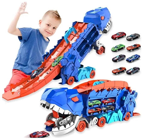 Sunman 3in1 Maxx Wheels Dönüşebilen Dinozor Yarış Kamyonu Oyun Seti