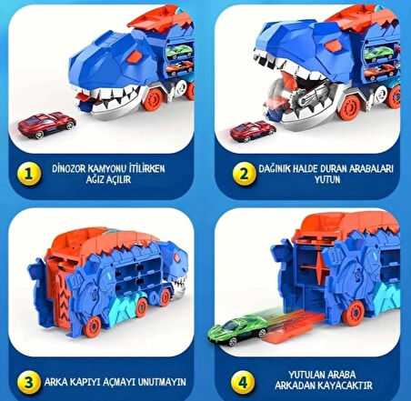 Sunman 3in1 Maxx Wheels Dönüşebilen Dinozor Yarış Kamyonu Oyun Seti