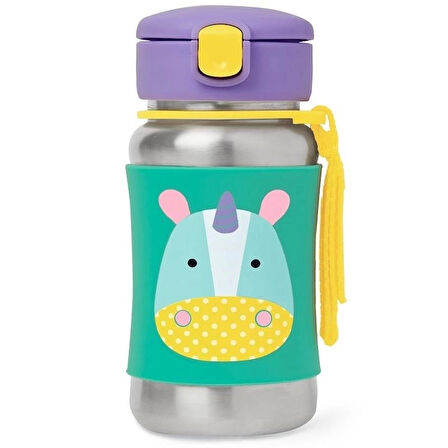 Skip Hop Zoo Pipetli Paslanmaz Çelik Suluk 350 Ml Unicorn