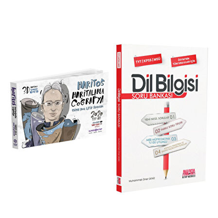 Süper Kitap TYT AYT Süper Genç Haritos Haritalarla Coğrafya ve AKM Dil Bilgisi Soru Bankası Seti
