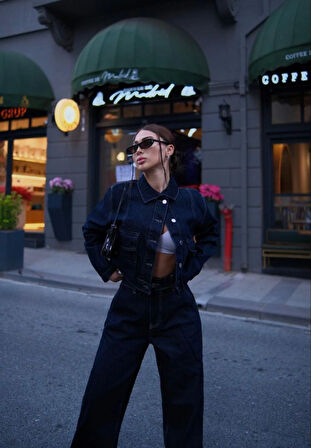 AKNButik Denim Jeans Kot Takım - Siyah