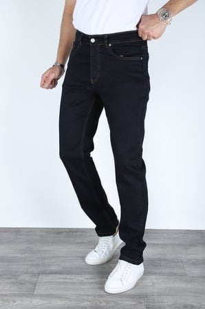 Erkek Regular Fit Rahat Kesim Denim Zift Mavi Jeans