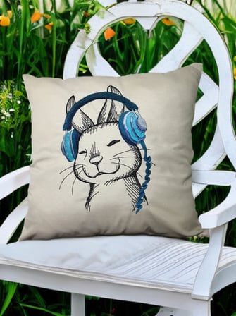 Hiphop Bunny Kırlent Kılıfı
