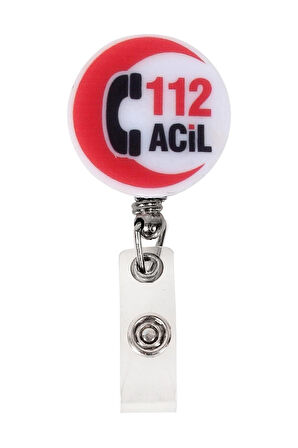 112 Acil Temalı Yoyo Yaka Kartlığı AKS-ACL-002