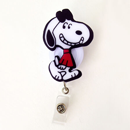 Kırmızı Kazaklı Snoopy Yoyo Yaka Kartlığı AKS-KKS-012