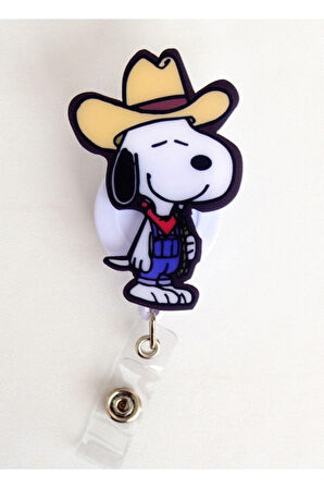 Kovboy Snoopy Temalı Yoyo Yaka Kartlığı AKS-KSN-013