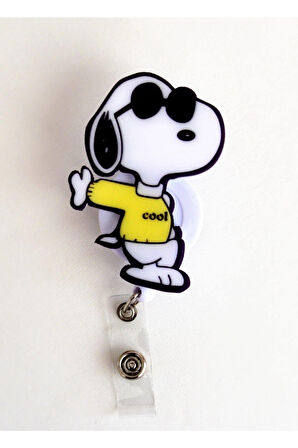 Sarı Kazaklı Snoopy Temalı Yoyo Yaka Kartlığı AKS-SKZ-020