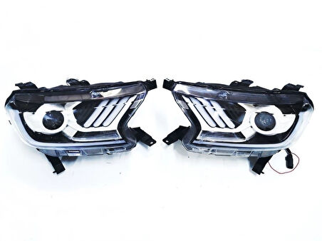 Ford Ranger Ledli Far Mustang Görünümlü Sağ Sol Set 2016-2021 Beyaz iç