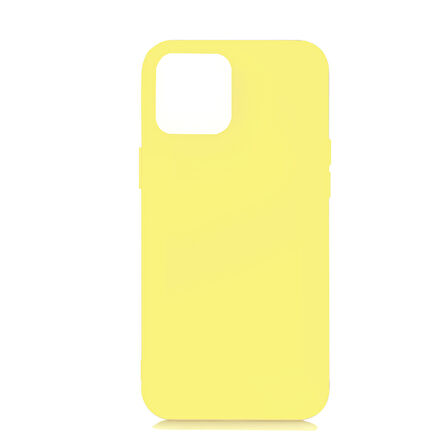iPhone 12 ile Uyumlu Cappy Silikon Kılıf (6.7") Sarı