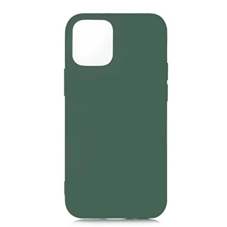 iPhone 12 ile Uyumlu Cappy Silikon Kılıf (6.7") Yeşil