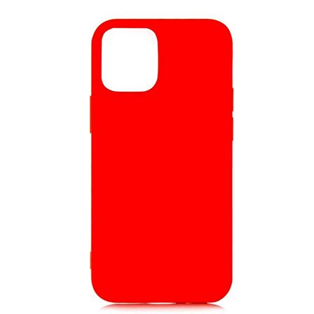 iPhone 12 ile Uyumlu Cappy Silikon Kılıf (6.7") Kırmızı