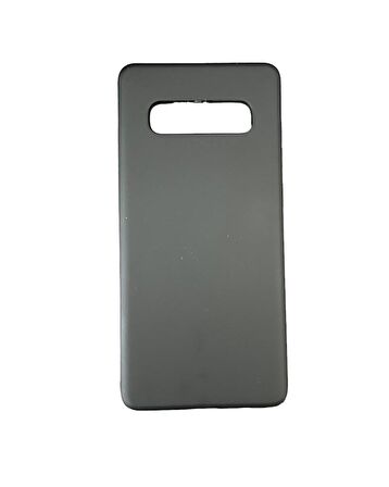 Galaxy S10+ Plus ile Uyumlu Cappy Silikon Kılıf Siyah