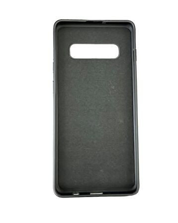 Galaxy S10+ Plus ile Uyumlu Cappy Silikon Kılıf Siyah