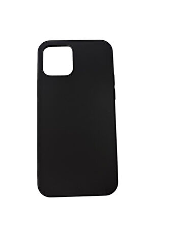 iPhone 12 ile Uyumlu Cappy Silikon Kılıf Siyah