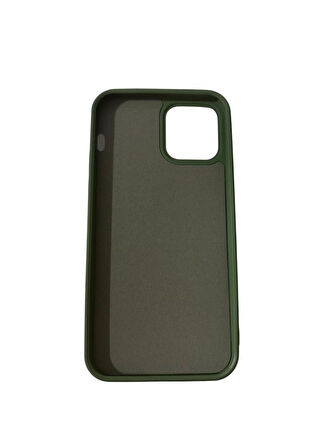 iPhone 12 Pro ile Uyumlu Cappy Silikon Kılıf Koyu Yeşil