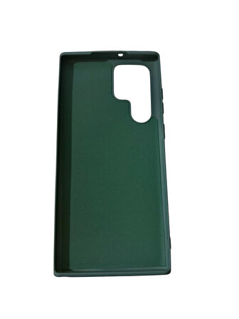 Galaxy S22 Ultra ile Uyumlu Cappy Silikon Kılıf Yeşil