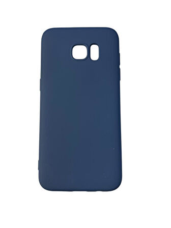 Galaxy S7 Edge ile Uyumlu Cappy Silikon Kılıf Lacivert