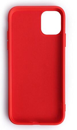 iPhone 11 ile Uyumlu Cappy Silikon Kılıf Kırmızı