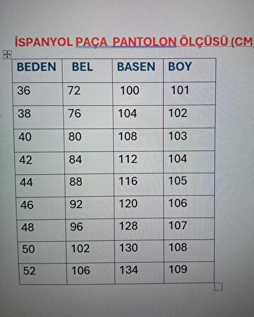 ENİNE BOYUNA LİKRALI SCUBA KREP KUMAŞ İSPANYOL PAÇALI TOKALI BEYAZ RENK PANTOLON