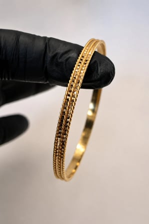 22 Ayar TSE Belgeli (12 GRAM) Burgulu Merdiven Ajda Altın Bilezik Gold Bilezik Düğün 6,2 cm