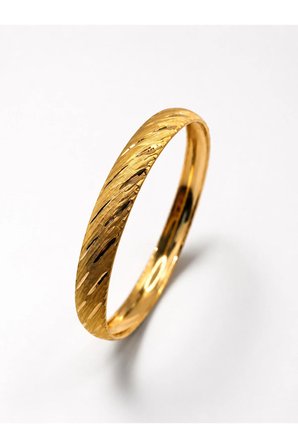 22 Ayar TSE Belgeli (8 GRAM) Yan Ağaç Kabuğu Ajda Bilezik 8 mm Gold Altın Bilezik Düğün 6,2 cm