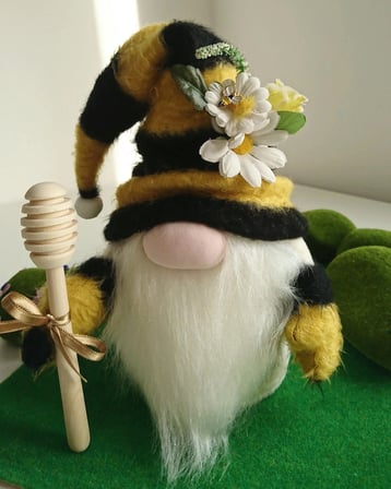Bee Honey Gnome Bereket Ve Şans Cücesi