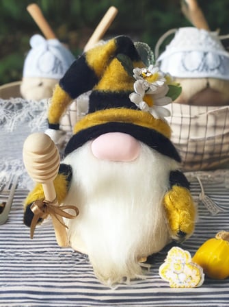 Bee Honey Gnome Bereket Ve Şans Cücesi