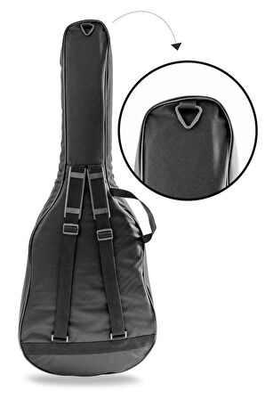 Profesyonel Su Geçirmez, 20 Mm Pedli Soft Case Akustik Gitar Kılıfı - Ahşap Pena Kolye Hediye