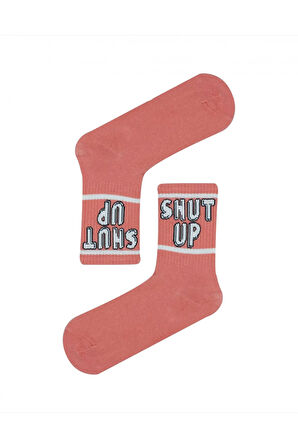 Shut Up Yazılı Tenis Spor Çorap