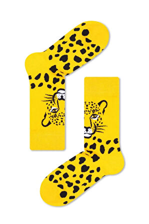 Leopar Tasarım Soket Çorap