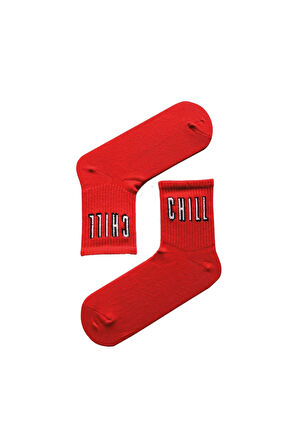 Chill Yazılı Tenis Spor Çorap