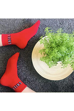 Chill Yazılı Tenis Spor Çorap