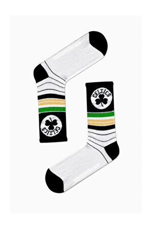 Unisex Beyaz Celtics Basketbol Tenis Spor Çorap