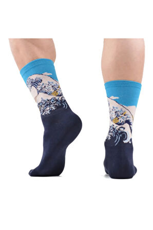 Kanagawa Dalga Art Soket Çorap