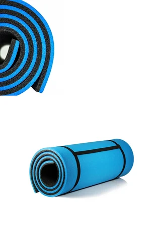 Pilates Minderi Yoga Mat Fitness Egzersiz Minderi Mavi Siyah 10 MM