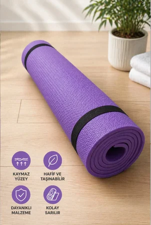 Yukon 6 mm Pilates Matı Yoga Matı Spor Minderi Yer Matı Egzersiz Minderi 140 cm X 50 cm