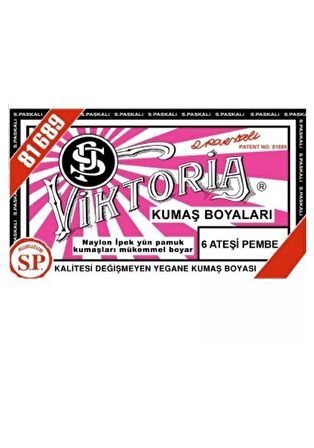 Viktoria Kumaş Boyası Ateşi Pembe