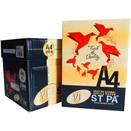 Vestpa A4 Fotokopi Kağıdı 80 gr. 500'lü 5paket (1 koli)