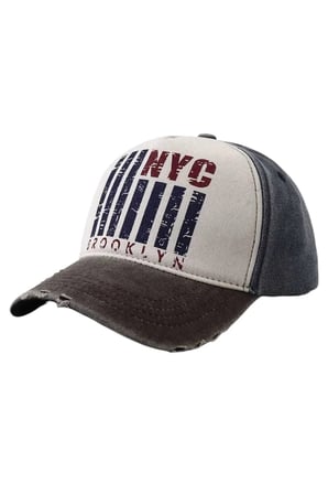 Tezzgelsin Unisex Eskitme NYC Brooklyn Nakışlı Ayarlanabilir Beyzbol Kep Şapka