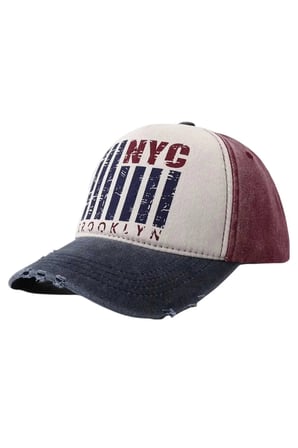 Tezzgelsin Unisex Eskitme NYC Brooklyn Nakışlı Ayarlanabilir Beyzbol Kep Şapka