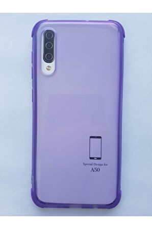 Samsung Galaxy A30s/a50 Darbe Emicili Renkli Şeffaf Kılıf